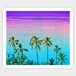 Moorea Purple Palms Sticker